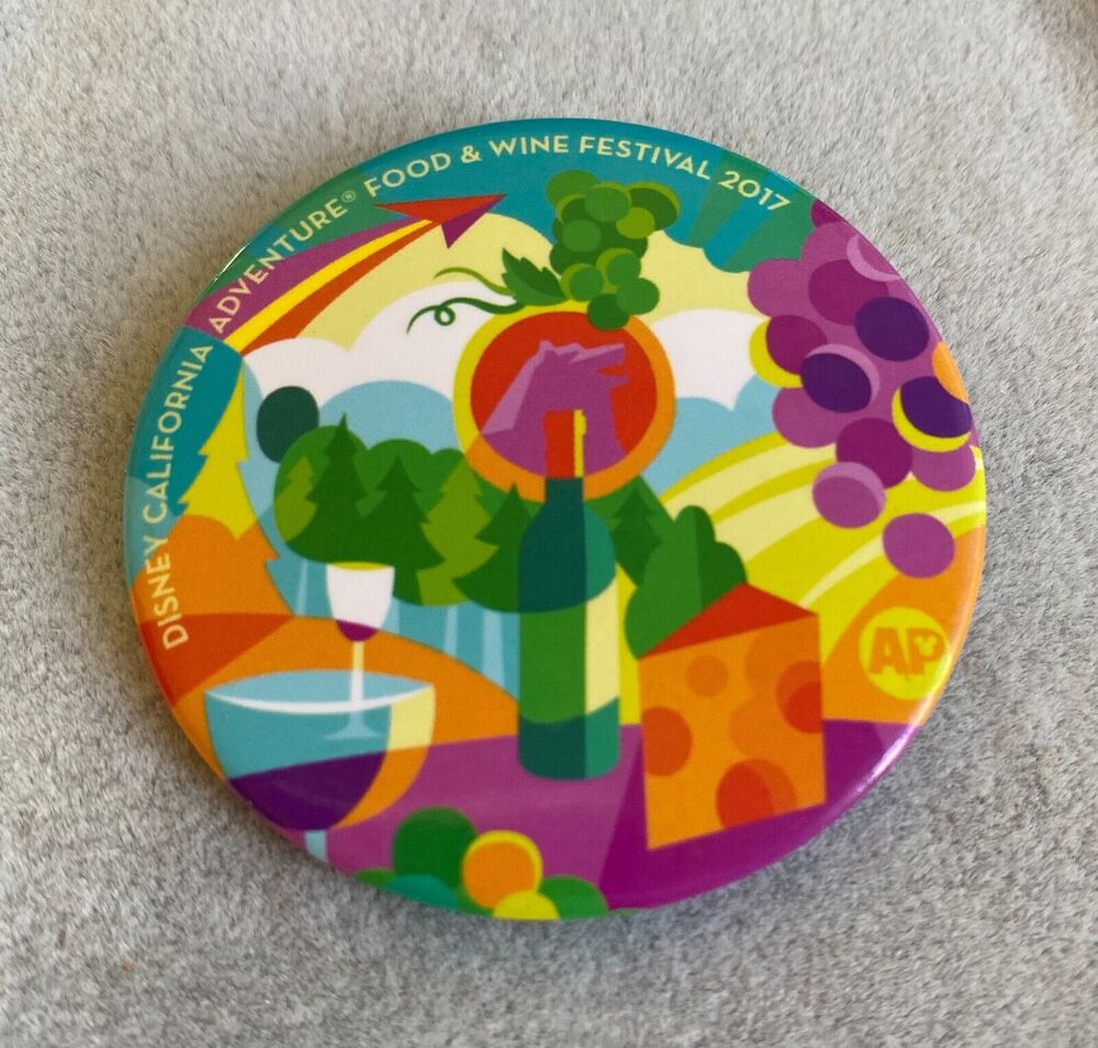Disney California Adventure Food & Wine Festival 2017 DCA Disneyland Pin Button
